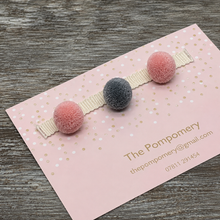 Cargar imagen en el visor de la galería, Limited Edition - Denim and Candy Pink Pompom
