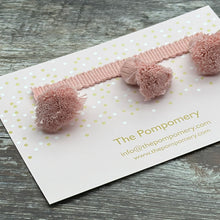 Load image into Gallery viewer, This is our plain candy pink onion trim on matching braid sample card
