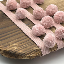 Load image into Gallery viewer, This is our plain blush pompom trim on matching braid
