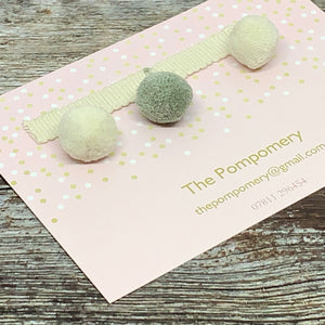 Mouse Grey and Ivory Pompom sample card