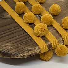 Load image into Gallery viewer, This is our plain ochre pompom trim
