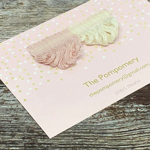 Faded Rose and Ivory Fan Edge sample card