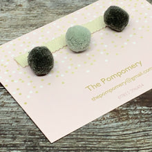 Load image into Gallery viewer, Mouse Grey and Slate Pompom sample card
