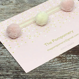 Faded Rose and Ivory Pompom sample card