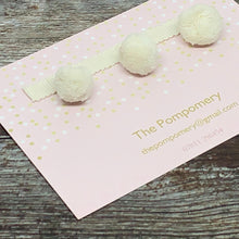 Load image into Gallery viewer, Ivory Pompom sample card
