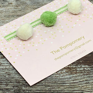 Parsley and Ivory Pompom sample card